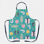 Niedliche Aquamarine Weihnachtsartikel Schürze (Vorderseite)