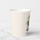 Niedliche Aquarell-Blume & Bears Kinderdusche Pappbecher (Rechts)