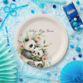 Niedliche Aquarell-Blume & Bears Kinderdusche Pappteller (Party)