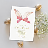 Niedliche Aquarellbahn Bunny Floral Ostern Brunch Einladung