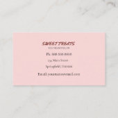 Niedliche Aquarellbahn Ice Creme Business Card Visitenkarte (Rückseite)