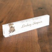 Niedliche Aquarellbahn Otter Wildnis Namensplakette (Seite)