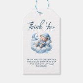 Niedliche Aquarellbär Babydusche Danke Geschenkanhänger (Vorderseite)