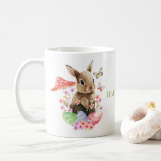 Niedliche Aquarellbär- und Ostereier Tasse Kaffee