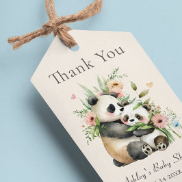 Niedliche Aquarellbären & Blume Kinderdusche Geschenkanhänger