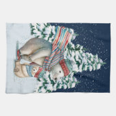 Niedliche Aquarellbären Geschirrtuch (Horizontal)