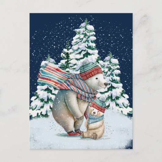 Niedliche Aquarellbären Postkarte (Vorderseite)