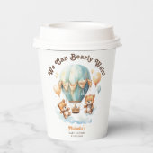 Niedliche Aquarellbären Twins Kinderdusche Pappbecher (Rückseite)