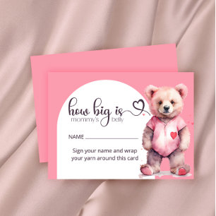 Niedliche Aquarellbären, wie groß der Bauch der Ma Begleitkarte