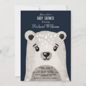 Niedliche Aquarellbärenjunge - Einladung (Vorderseite)