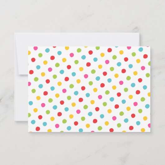 Niedliche Aquarellbäume Obst & Dots Rosa Geschirr Dankeskarte (Rückseite)