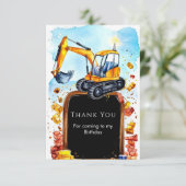 Niedliche Aquarellbauweise Geburtstag Dankeskarte (Stehend Vorderseite)