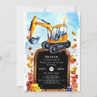 Niedliche Aquarellbauweise Geburtstag Einladung