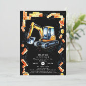 Niedliche Aquarellbauweise Geburtstag Einladung (Stehend Vorderseite)