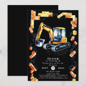 Niedliche Aquarellbauweise Geburtstag Einladung (Vorne/Hinten)