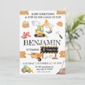 Niedliche Aquarellbauweise Geburtstag Einladung (Stehend Vorderseite)