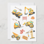 Niedliche Aquarellbauweise Geburtstag Einladung (Rückseite)