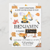 Niedliche Aquarellbauweise Geburtstag Einladung (Vorne/Hinten)