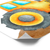 Niedliche Aquarellbauweise Geburtstag Poster (Ecke)