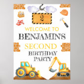 Niedliche Aquarellbauweise Geburtstag Poster (Vorne)