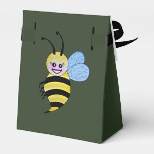 Niedliche Aquarellbiene mit fröhlichem Lächeln Geschenkschachtel
