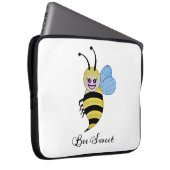Niedliche Aquarellbiene mit fröhlichem Lächeln Laptopschutzhülle (Vorne Rechts)
