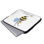 Niedliche Aquarellbiene mit fröhlichem Lächeln Laptopschutzhülle (Vorne Knopf)