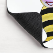 Niedliche Aquarellbiene mit fröhlichem Lächeln Mousepad (Ecke)