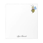 Niedliche Aquarellbiene mit fröhlichem Lächeln Notizblock (Vorderseite)