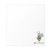 Niedliche Aquarellbiene mit fröhlichem Lächeln Notizblock (Vorderseite)