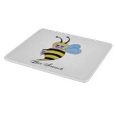 Niedliche Aquarellbiene mit fröhlichem Lächeln Schneidebrett (Ecke)