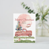 Niedliche Aquarellbilder Feiertagspostkarte (Stehend Vorderseite)