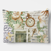 Niedliche Aquarellbilder im Hintergrund Zubehörtasche (Rückseite)