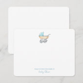 Niedliche Aquarellblau Roller Flat Vielen Dank Dankeskarte (Vorne/Hinten)