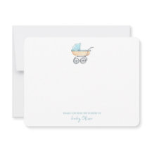 Niedliche Aquarellblau Roller Flat Vielen Dank