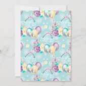 Niedliche Aquarellblume Osterzecke Kinderdusche Einladung (Rückseite)