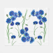 Niedliche Aquarellblumen Fleecedecke (Vorderseite (Horizontal))