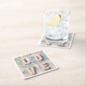 Niedliche Aquarellblumen-LIEBE Untersetzer (Vor Ort)