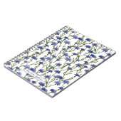 Niedliche Aquarellblumen Mit Monogramm Notizblock (Linke Seite)