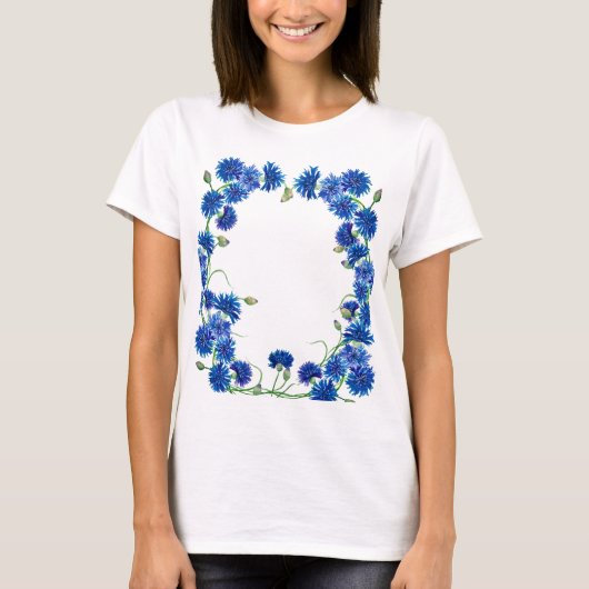 Niedliche Aquarellblumen T-Shirt (Vorderseite)