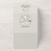 Niedliche Aquarellblütendusche All In One Einladung (Außenbereich)