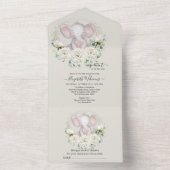 Niedliche Aquarellblütendusche All In One Einladung (Innen Boden)