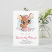 Niedliche Aquarellblütendusche Einladung (Stehend Vorderseite)