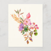 Niedliche Aquarellblütendusche Einladung (Rückseite)