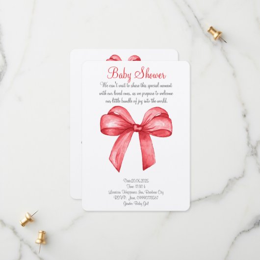 Niedliche Aquarellbogeneinladung Save The Date (Vorderseite/Rückseite Beispiel)