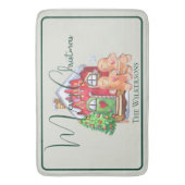 Niedliche Aquarellbrötchen Menschen auf Sendung Badematte (Vorderseite Vertikal)