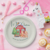 Niedliche Aquarellbrötchen Menschen auf Sendung Pappteller (Party)