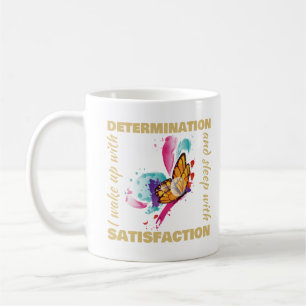 Niedliche Aquarellbutterfly-Motivation Kaffeetasse