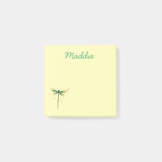 Niedliche Aquarelldarstellung Post-it Klebezettel (Vorderseite)