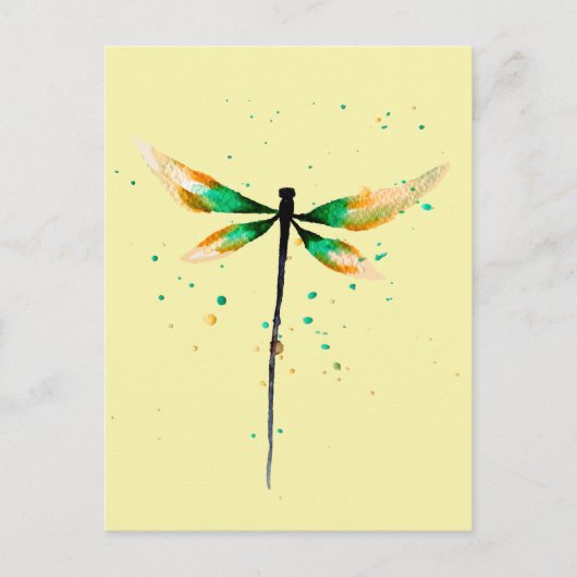 Niedliche Aquarelldarstellung Postkarte (Vorderseite)